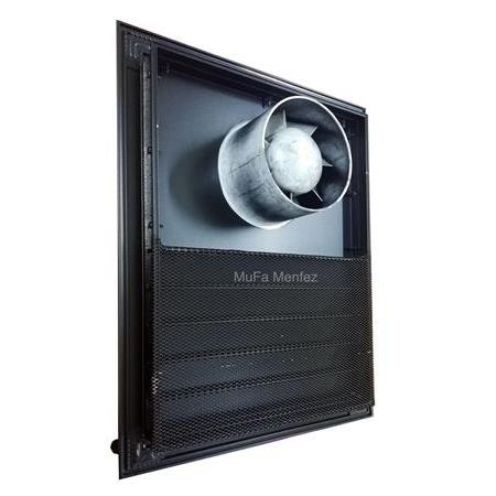 Aircol Ø150 Aspiratörlü Fanlı Banyo Menfezi -Boşluğa Geçme- Siyah