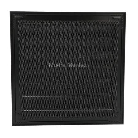 Alüminyum Sabit Kanatlı Menfez - Boşluğa Geçme - Siyah