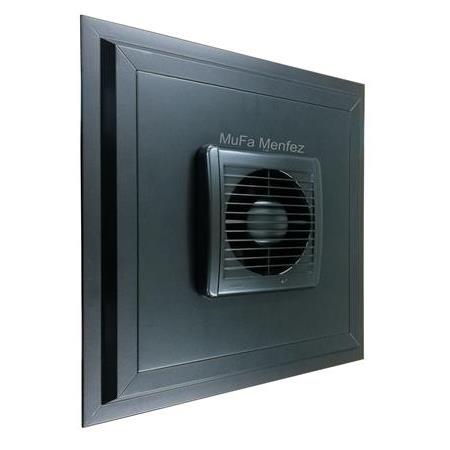 Blauberg Aero Still 125 Menfez -Düz Panel- Yüzeysel Montaj-Siyah