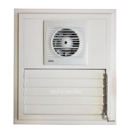 Aircol Ø150 Aspiratörlü Fanlı Banyo Menfezi-Yüzeysel Montaj-Beyaz