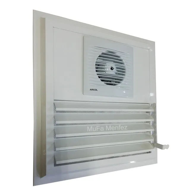 Aircol Ø150 Aspiratörlü Fanlı Banyo Menfezi-Yüzeysel Montaj-Beyaz