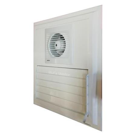 Aircol Ø150 Aspiratörlü Fanlı Banyo Menfezi-Yüzeysel Montaj-Beyaz