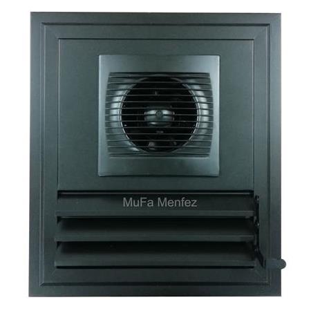 Aircol Ø150 Aspiratörlü Fanlı Banyo Menfezi-Yüzeysel Montaj-Siyah