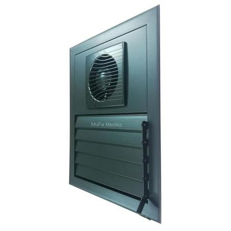 Bosch F1300 Ø120 Aspiratörlü Fanlı Menfez -Boşluğa Geçme- Siyah