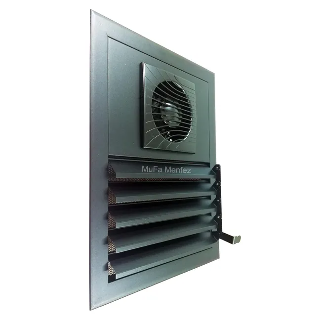 Bosch F1300 Ø100 Aspiratörlü Fanlı Menfez -Boşluğa Geçme- Siyah