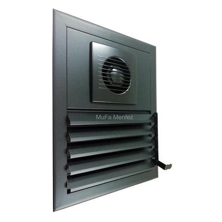 Bosch F1100 Ø100 Aspiratörlü Fanlı Menfez -Boşluğa Geçme- Siyah