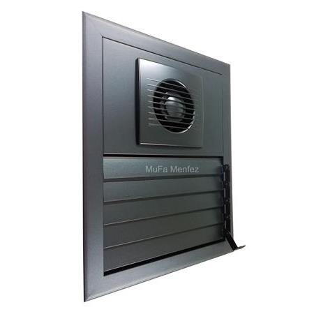 Bosch F1100 Ø100 Aspiratörlü Fanlı Menfez -Boşluğa Geçme- Siyah