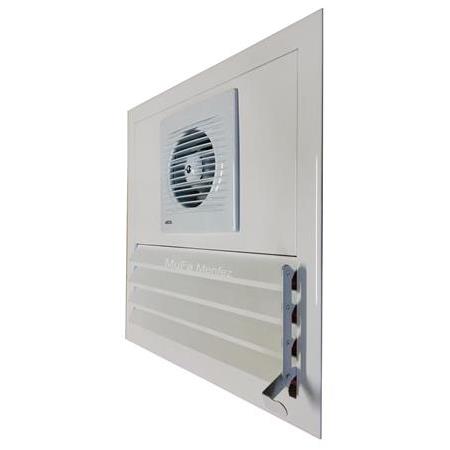 Aircol Ø150 Aspiratörlü Fanlı Banyo Menfezi -Boşluğa Geçme- Beyaz