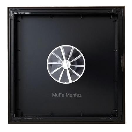 Bosch F1500 Ø100 Fanlı Menfez - Düz Panel- Boşluğa Geçme-Siyah