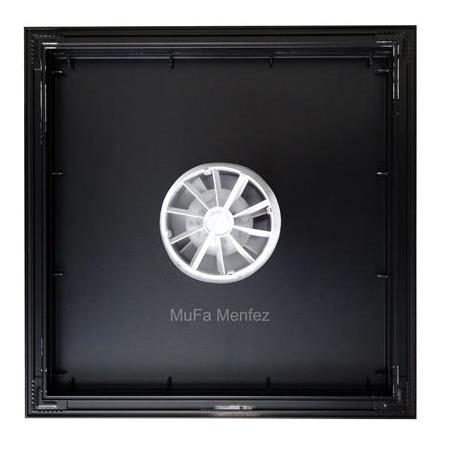 Bosch F1100 Ø100 Fanlı Menfez - Düz Panel- Boşluğa Geçme- Siyah