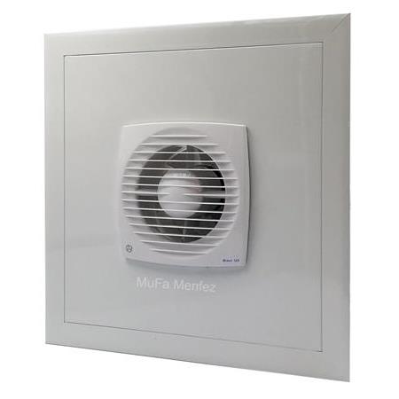 Blauberg Bravo 125 Fanlı Menfez -Düz Panel -Boşluğa Geçme- Beyaz