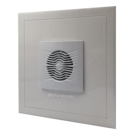 Aspiratörlü Ars Ø150 Fanlı Menfez -Düz Panel-Boşluğa Geçme- Beyaz