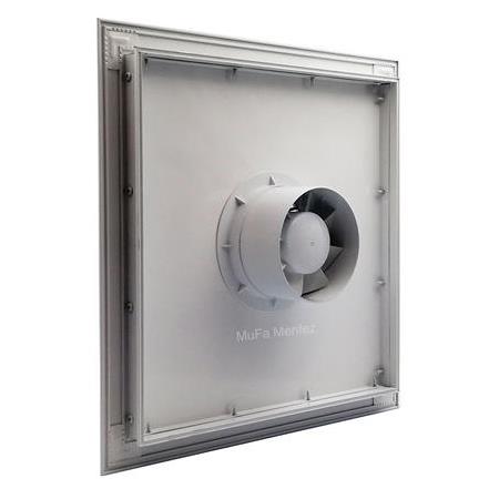 Aspiratörlü Ars Ø150 Fanlı Menfez -Düz Panel-Boşluğa Geçme- Beyaz