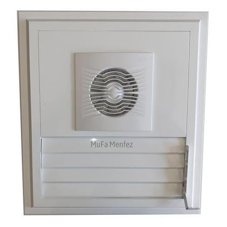 Aspiratörlü Banyo Menfezi Ars Ø120 Fanlı- Yüzeysel Montaj - Beyaz