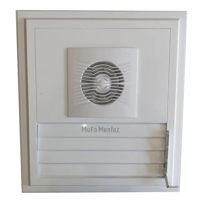 Aspiratörlü Banyo Menfezi Ars Ø120 Fanlı- Yüzeysel Montaj - Beyaz