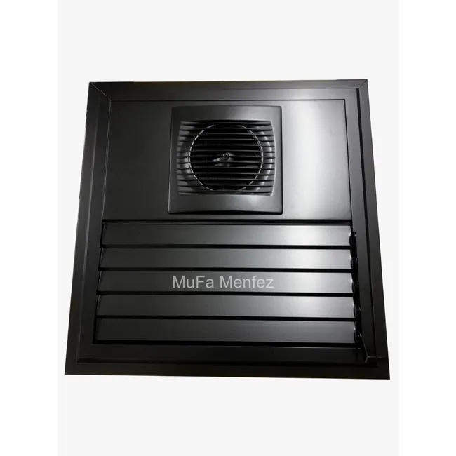 Aspiratörlü Banyo Menfezi Ars Ø150 Fanlı- Yüzeysel Montaj - Siyah