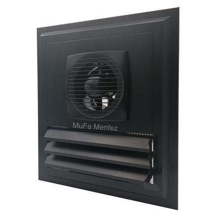 Blauberg Bravo 125T Zaman A. Fanlı Menfez -Yüzeysel Montaj- Siyah