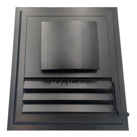 Blauberg Quatro 125 Aspiratörlü Menfez -Yüzeysel Montaj- Siyah