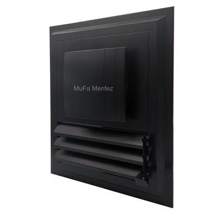 Blauberg Quatro 125 Aspiratörlü Menfez -Yüzeysel Montaj- Siyah