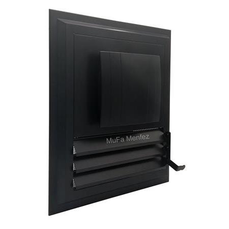 Blauberg Quatro 125 Aspiratörlü Menfez -Yüzeysel Montaj- Siyah