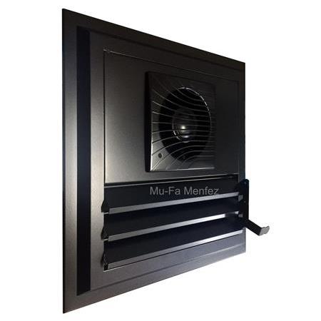 Bosch F1300 Ø100 Aspiratörlü Fanlı Menfez -Yüzeysel Montaj- Siyah