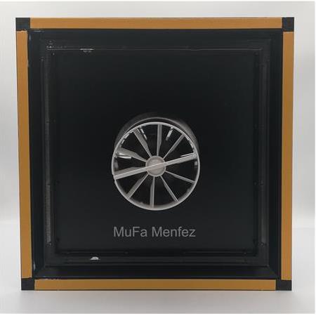 Bosch F1500 Ø125 Fanlı Menfez - Düz Panel- Yüzeysel Montaj-Siyah